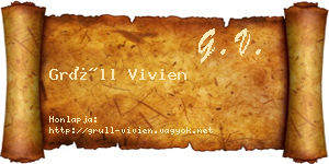 Grüll Vivien névjegykártya